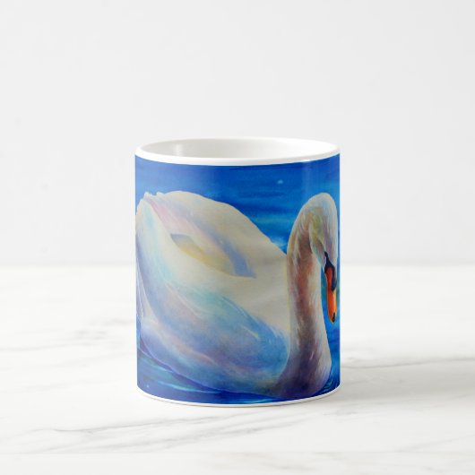 Mug Cygne blanc, aquarelle (Centre)