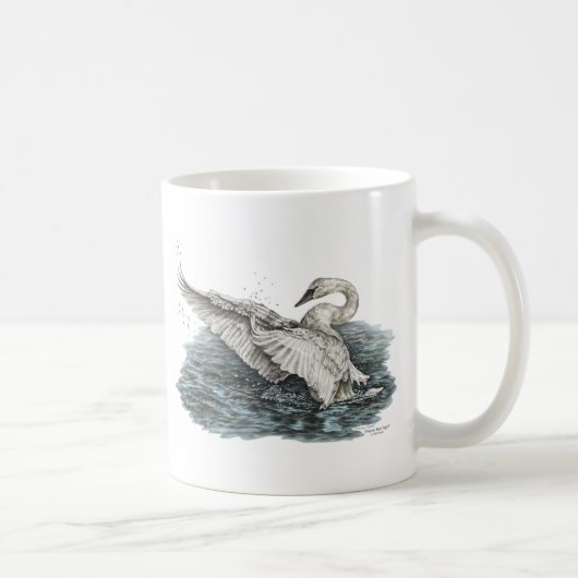 Mug Cygne blanc sur l'eau (Droite)