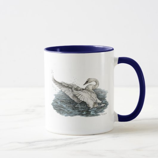 Mug Cygne blanc sur l'eau (Droite)