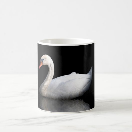 Mug Cygne blanc sur noir (Centre)