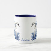 Mug Cygne Floral Flying Blue Monogramme (Centre)