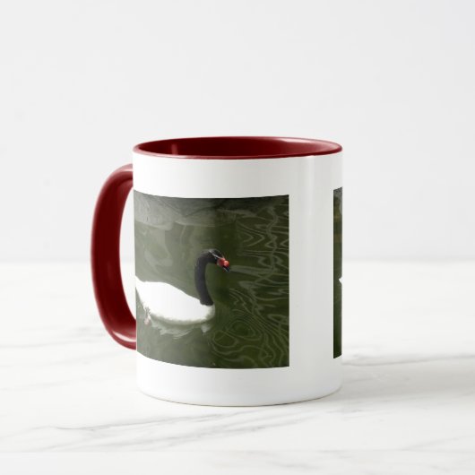 Mug Cygne noir et blanc (Devant gauche)