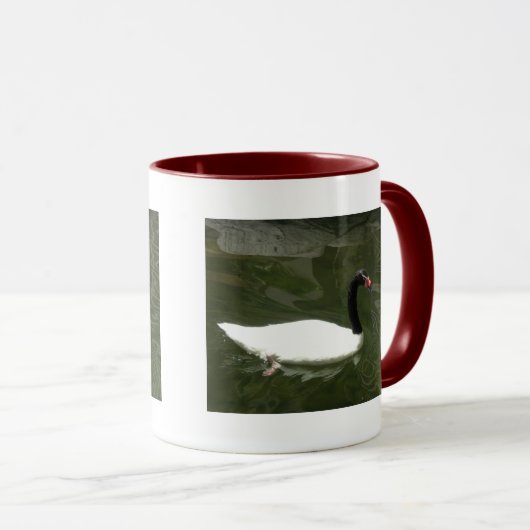 Mug Cygne noir et blanc (Devant droit)