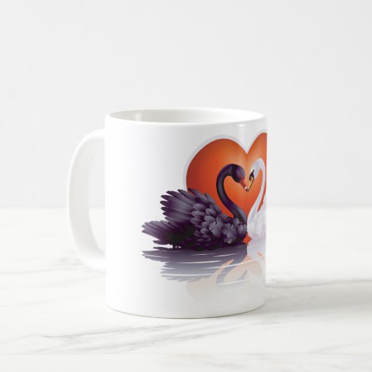 Mug Cygne noir et blanc (Devant gauche)