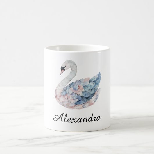 Mug Cygne rose bleu (Centre)