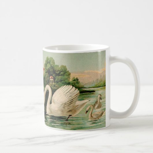 Mug Cygne vintage dans le lac (Droite)