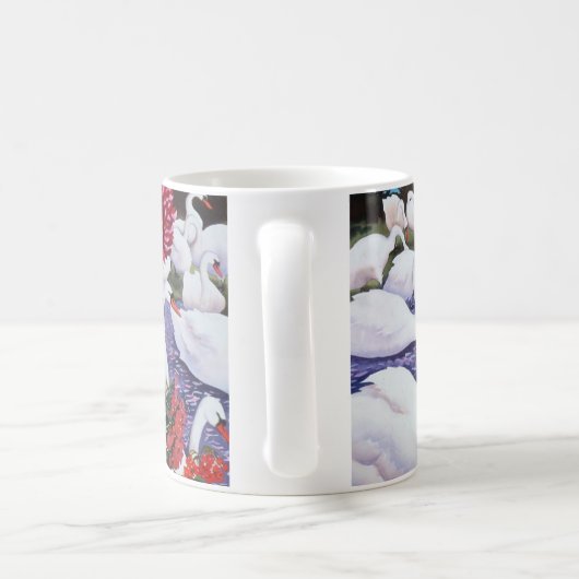 Mug Cygnes et chrysanthèmes 2005 (Poignée)