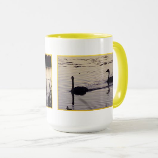 Mug Cygnes trompettes à Dusk Style 2 (Devant droit)