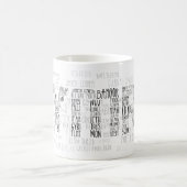 Mug Cymru Pays de Galles Noms et monuments Art Word (Centre)