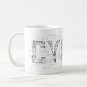 Mug Cymru Pays de Galles Noms et monuments Art Word (Gauche)
