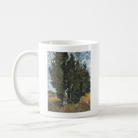 Mug Cypress Trees par Van Gogh (Gauche)