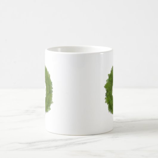 Mug Cypress Wreath With Ribbon Bow Custom Monogramme (Centre)