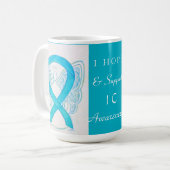Mug Cystite interstitielle Sensibilisation Ruban Angel (Devant gauche)