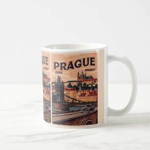 Mug czechia vintage voyage prague république tchèque c