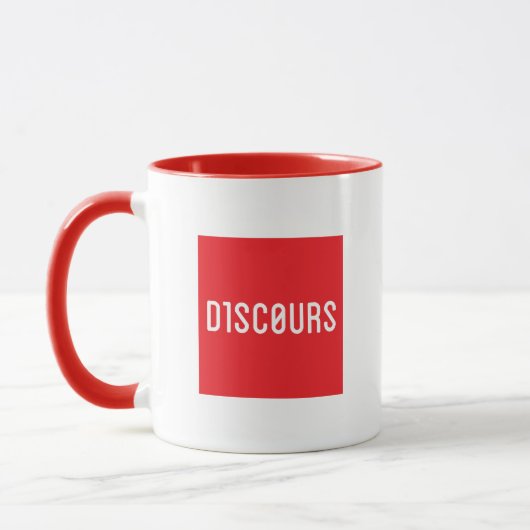 Mug D1SC0URS logo rouge (Gauche)