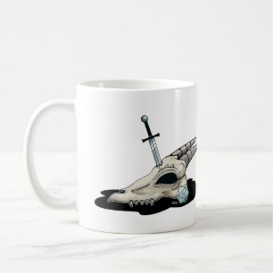Mug D20 et crâne de dragon