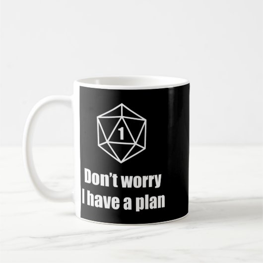 Mug D20 Fail Dont Worry I Have A Plan  (Gauche)