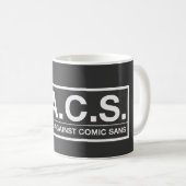 Mug D.A.C.S. Concepteurs contre comique sans (Devant droit)