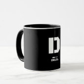 Mug D (Delta) Alphabet phonétique et code morse de l'O (Devant gauche)