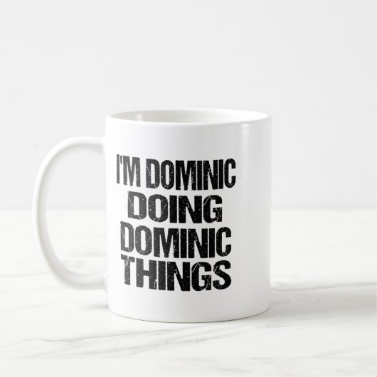 Mug D First Name Dominic Doing Dominic Things Long Sle (Gauche)