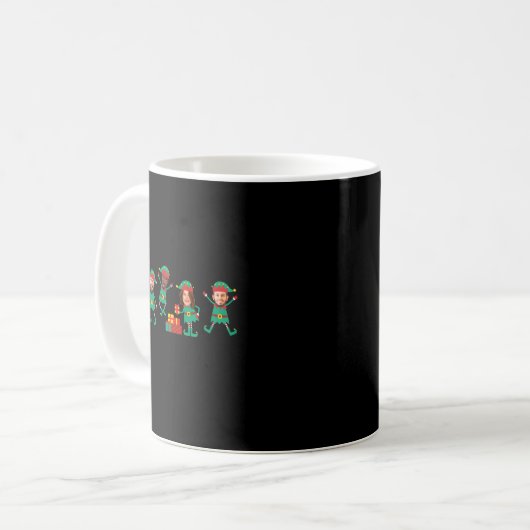 Mug D Funny Face Photo Christmas Elf (Devant gauche)