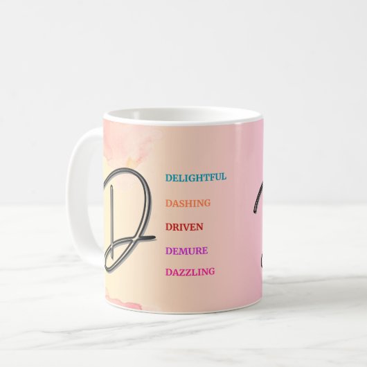 Mug "D" initial (11oz) (Devant gauche)
