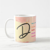 Mug "D" initial (11oz) (Gauche)