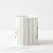 Mug D initial doré sur bandes bleues et blanches (Centre)