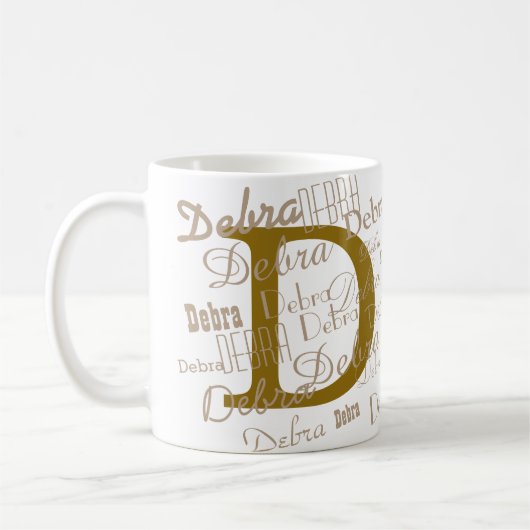 Mug D personnalisé initial (Gauche)