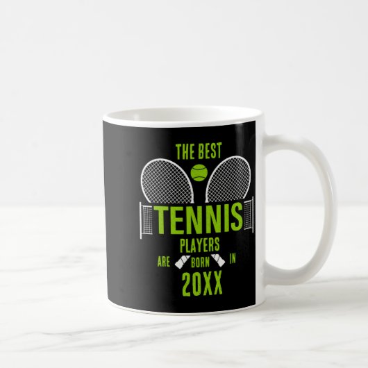 Mug D Tennis Birth Year Name Birthday  (Droite)