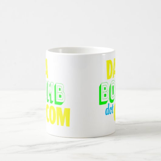 Mug Da Bomb dot com Novelty Funny Retro 90s (Centre)