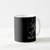 Mug Da Vinci Vitruvian Robot Robot Engineer (Devant droit)