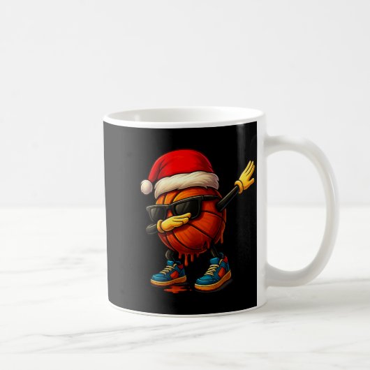 Mug Dabbing Basketball Sungles Funny Christmas Tee Boy (Droite)