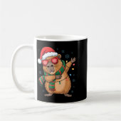 Mug Dabbing Capybara Christmas Santa Hat Funny Holiday (Gauche)