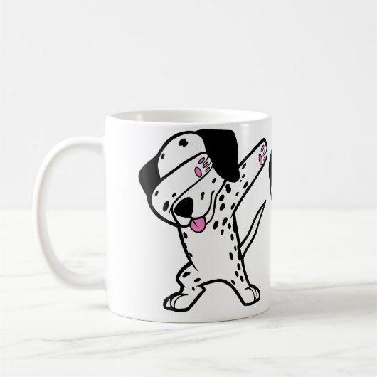 Mug Dabbing Dalmatian Funny Dalmation Dog Dab Dance (Gauche)