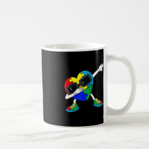 Mug Dabbing Heart Puzzle Pièces Autisme Dab Garçons Fi