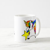 Mug Dabbing Rainbow Star Unicorn (Devant droit)
