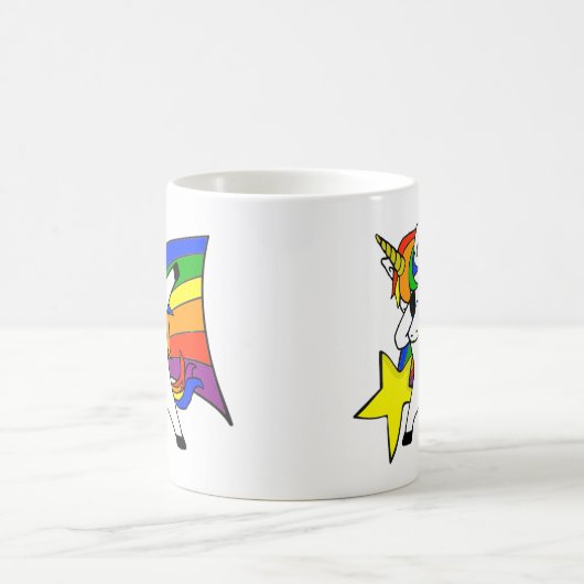 Mug Dabbing Rainbow Star Unicorn (Centre)