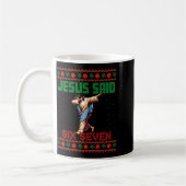 Mug Dabbing Santa dit Six Seven 67 Meme Ugly Christma (Gauche)