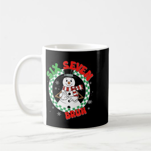 Mug Dabbing Santa Snowman 6 7 Meme Christmas Six Seven (Gauche)