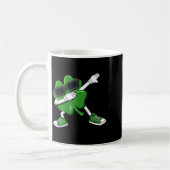 Mug Dabbing Shamrock St Patrick's Day Funny Boys Girls (Gauche)