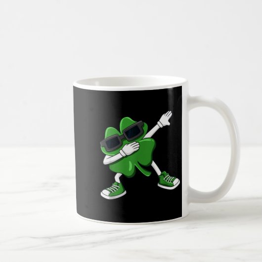 Mug Dabbing Shamrock St Patrick's Day Funny Boys Girls (Droite)