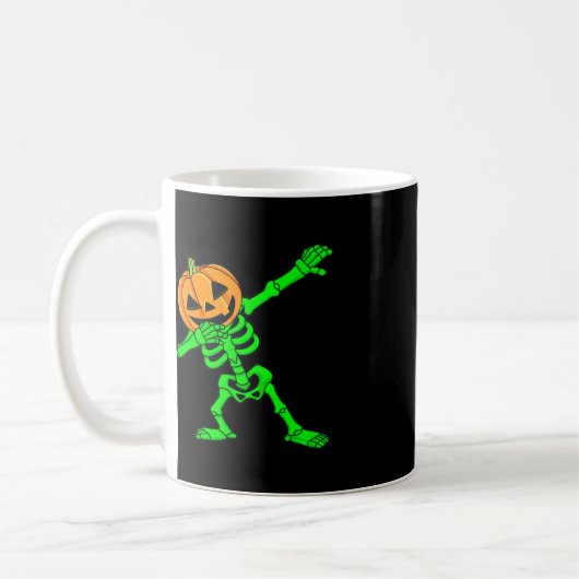 Mug Dabbing Skeleton Citrouille Head Halloween Dab (Gauche)