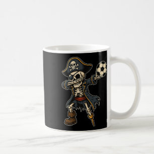 Mug Dabbing Skeleton Pirate Soccer Halloween Pirate Da
