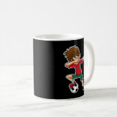 Mug Dabbing Soccer Boy Morocco Chemise, Drapeau maroca (Devant droit)