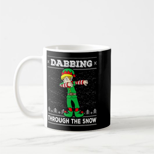 Mug Dabbing Through The Snow Elf Dab Ugly Christmas Sw (Gauche)