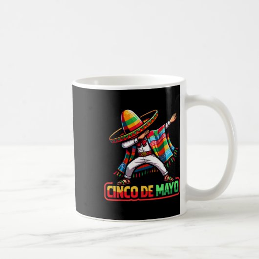 Mug Dabing mexicain Poncho Cinco De Mayo Fiesta 1 (Droite)