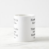 Mug D'abord le café puis je décode l'écriture de 3e an (Centre)