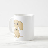 Mug Dachshund à crème courte | Joli chien Wiener (Devant gauche)