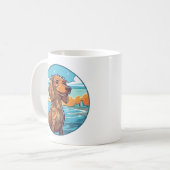 Mug Dachshund à la plage (Devant gauche)